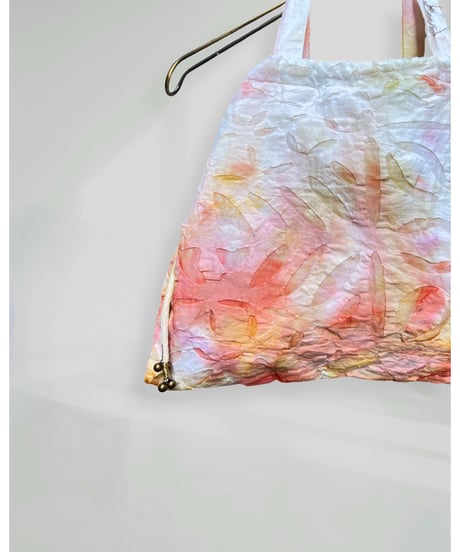 ETTA Original/リバースアップリケ④/巾着バッグ・オレンジ系