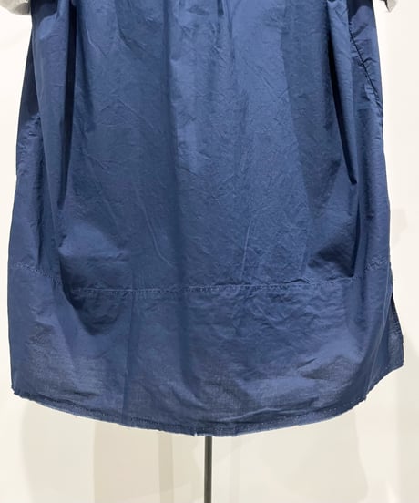Men'sコットンシャツ(ネイビー)/HannohWessel/Mサイズ