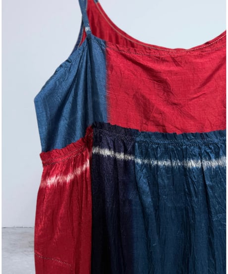injiriシルク100％/Slip Dress/タイダイ染め