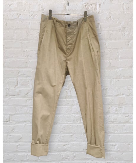 Men'sコットンストレッチパンツ/HannohWessel/ベージュ