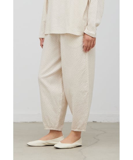Dot Relaxed Pants/Cotton 100%/Ivory