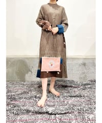 ハンド刺繍ショルダーバッグ/別珍Light pink