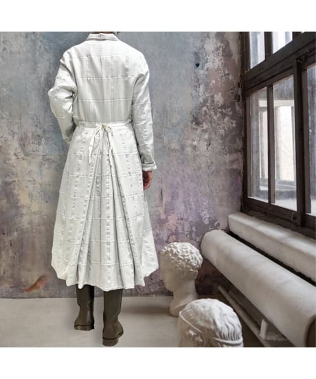 HannohWessel /Lady'sブルーグレーチェックコート