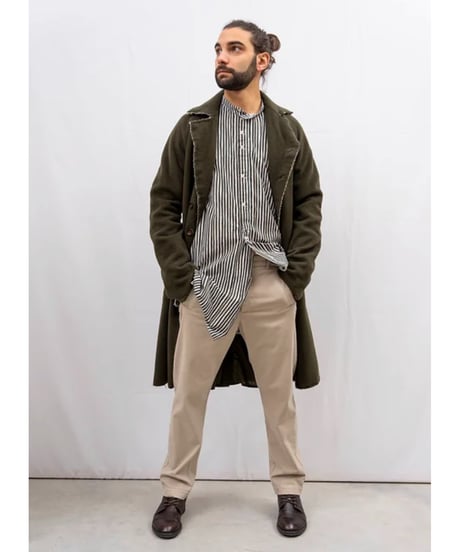 【残り僅か】Men's Hannoh wessel/ウール&カシミヤロングコート/Dark brown