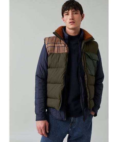 CLOSED Men's/シンサレートベスト/カーキ