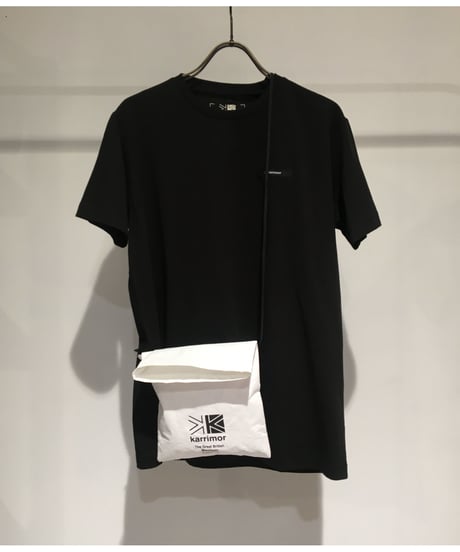【残り僅か】Karrimor+Transit/Men'sサコッシュ付Tシャツ/ブラック