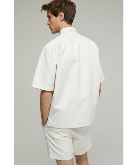 CLOSED Men's/コットン＆リネンシャツ/エクリュ