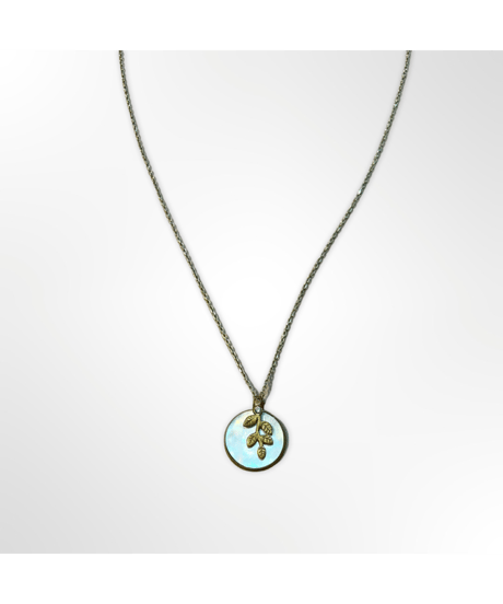 Mother of Pearl and Leaf ネックレス（シルバーチェーン）