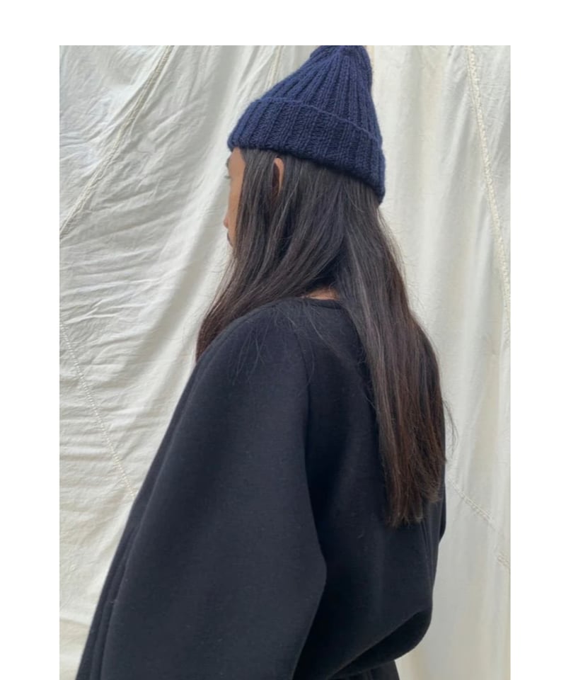 VONSONO/ｱﾙﾊﾟｶ&ｵｰｶﾞﾆｯｸｳｰﾙ・Beanie/Navy | ETTA