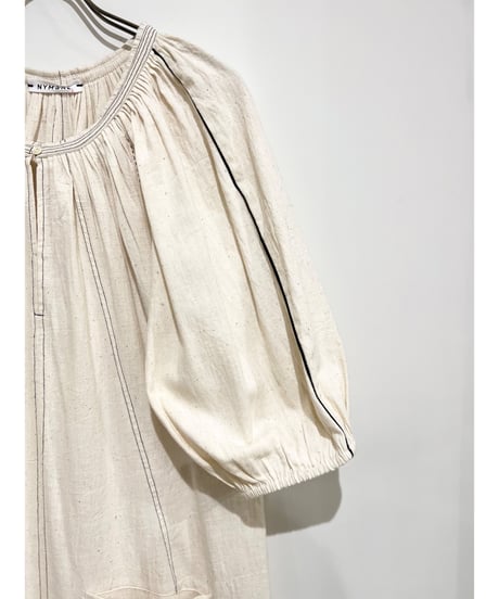 NY Mane/Kala cotton ミニドレス/Ecru