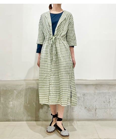 Mamab./ギンガムドレス/コットンナイロン/アロエ