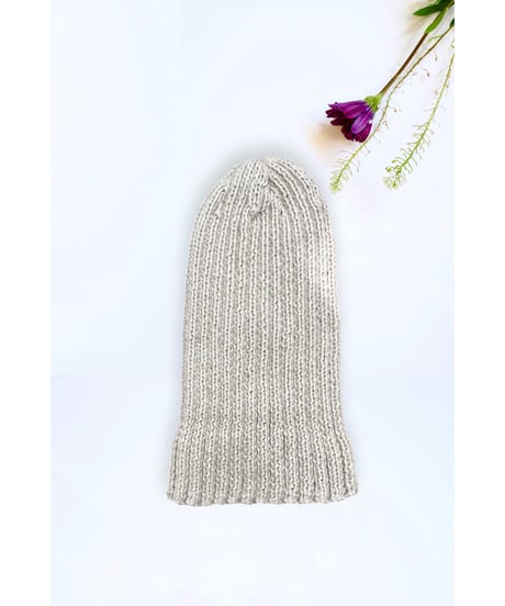 VONSONO/ｱﾙﾊﾟｶ&ｵｰｶﾞﾆｯｸｳｰﾙ・Beanie/Natural