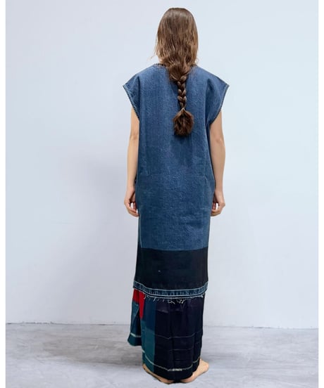 injiriシルク100％/Slip Dress/タイダイ染め