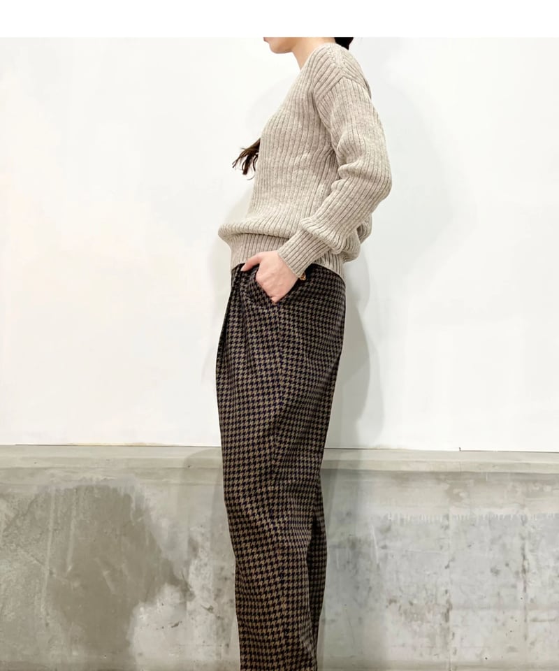 残り僅か】Knit brary/the Ribbed Knit 100% Peruvian