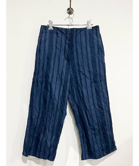 Hannoh wessel/ コットンメタルパンツ/ネイビー&ネイビー