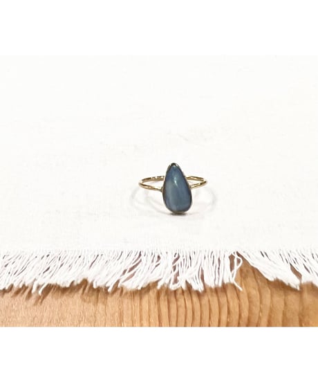 【残り僅か】nina des criquets/Blue Opal Drop ring/4sr-07