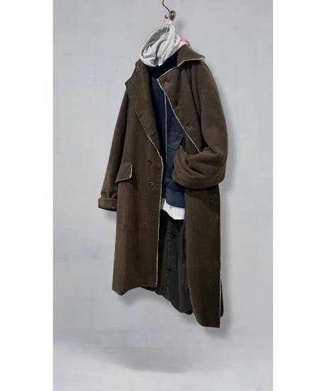 【残り僅か】Men's Hannoh wessel/ウール&カシミヤロングコート/Dark brown