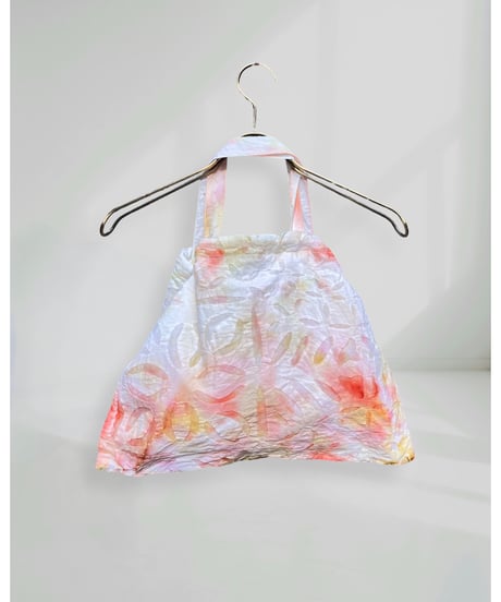 ETTA Original/リバースアップリケ④/巾着バッグ・オレンジ系