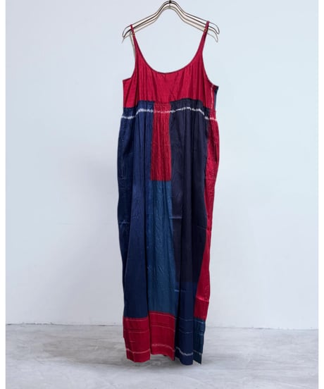 injiriシルク100％/Slip Dress/タイダイ染め