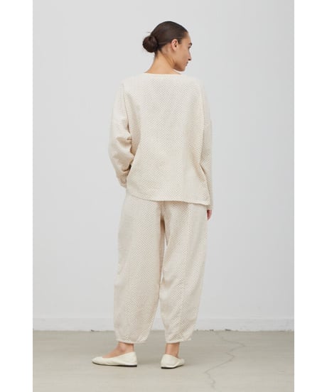 Dot Relaxed Pants/Cotton 100%/Ivory