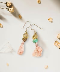 nina des criquets/Monk motif swaying silk tassels earrings/4sp-05
