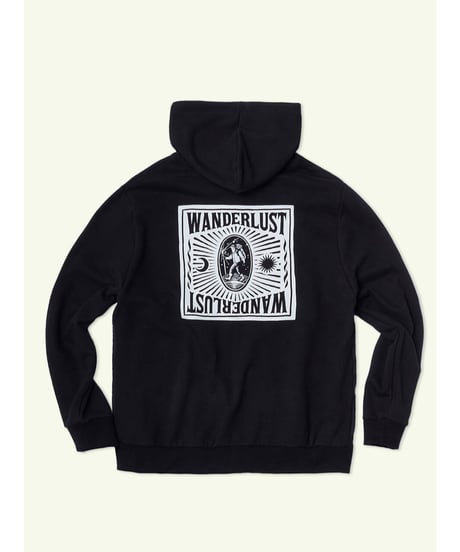 Tee Library/フードジップスエットジャケット/ブラック