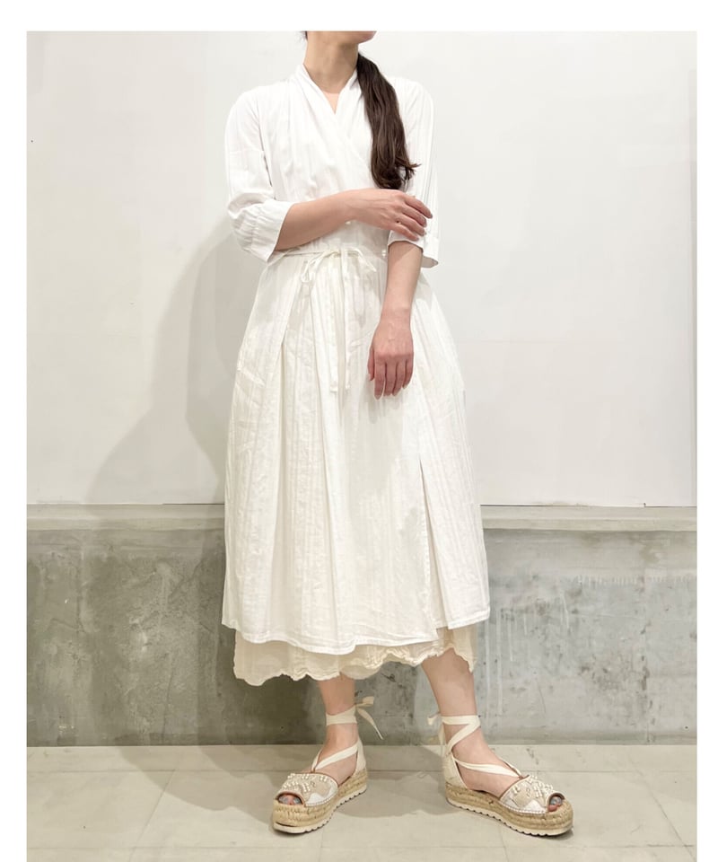 アンティークlinen カシュクールドレス HannohWessel /Lady'sカシュクールドレス/ナチュラル | ETTA
