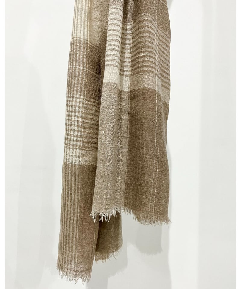 True Cashmere/ピュアパシュミナ 100%/手織りライトブラウン | ETTA 