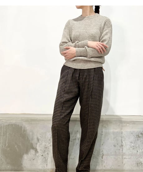【残り僅か】Knit brary/the Ribbed Knit 100% Peruvian Highland wool