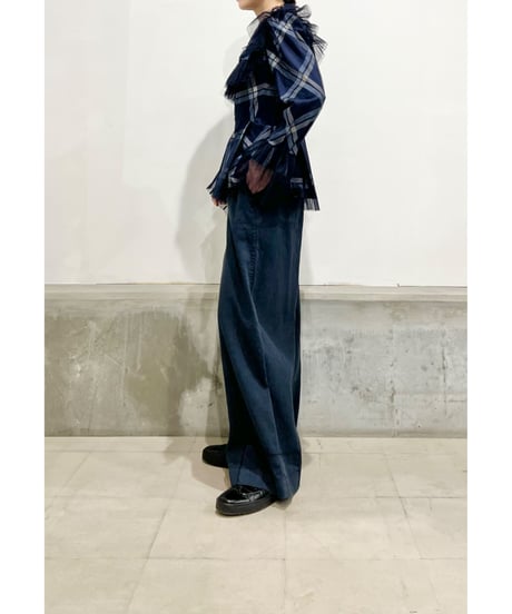 【残り僅か】TEIJA/トップス/ﾈｲﾋﾞｰﾁｪｯｸ&ﾁｭｰﾙ