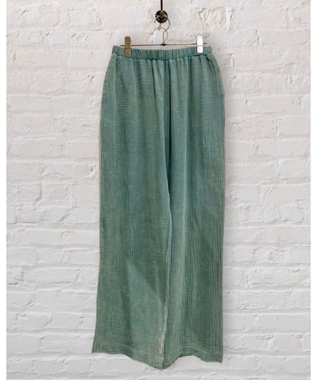 【残り僅か】Double Gauze/Washed Pant/Mineral green