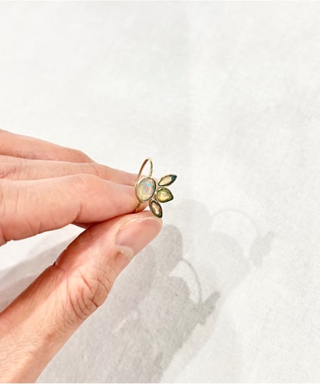 【残り僅か】nina des criquets/Opal design ring/4sr-01