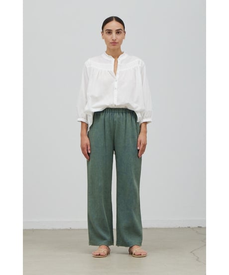【残り僅か】Double Gauze/Washed Pant/Mineral green