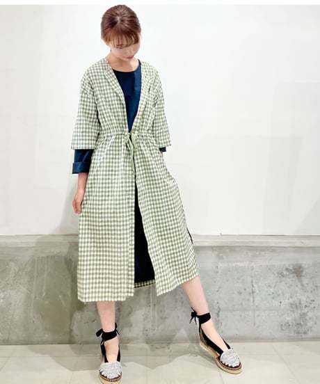 Mamab./ギンガムドレス/コットンナイロン/アロエ