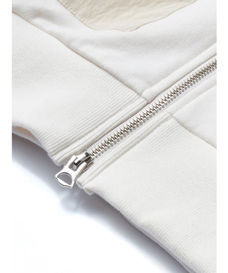 【残り僅か】Tee Library/フードジップスエットジャケット/エクリュ