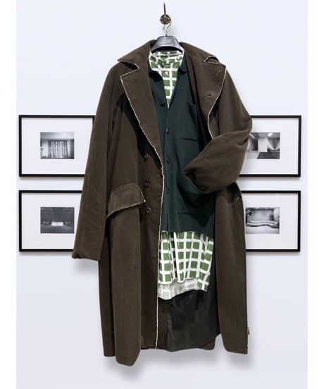【残り僅か】Men's Hannoh wessel/ウール&カシミヤロングコート/Dark brown
