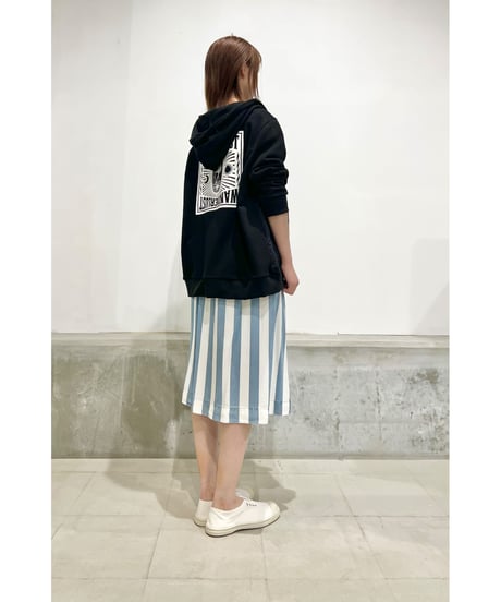 Tee Library/フードジップスエットジャケット/ブラック