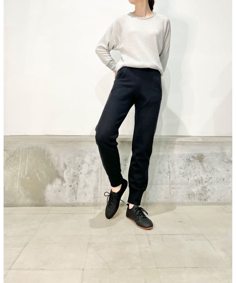 ［残り僅か］The White Briefs/Lady's コットン&ウールパンツ/ブラック