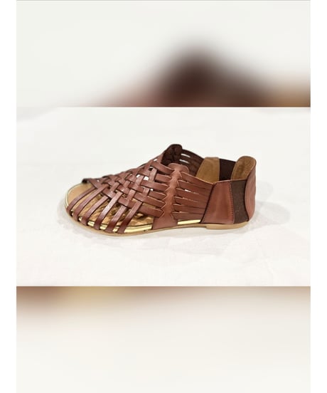 【残り僅か】BIANCA/メッシュレザーシューズ/Brown