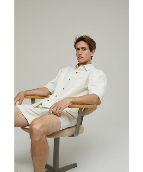 CLOSED Men's/コットン＆リネンシャツ/エクリュ