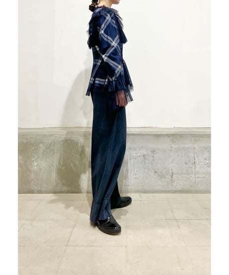 【残り僅か】TEIJA/トップス/ﾈｲﾋﾞｰﾁｪｯｸ&ﾁｭｰﾙ