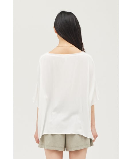 Solid over sizeトップス/Relax/Off white
