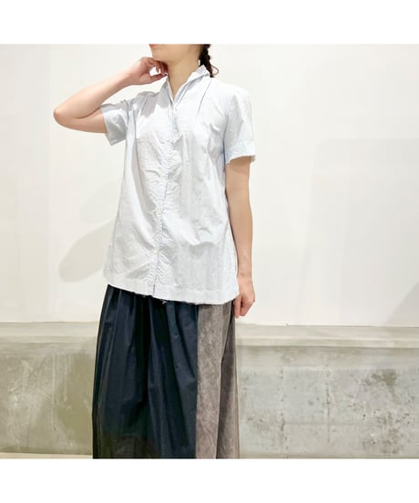 Lady'sコットンシャツ(ブルーストライプ)/HannohWessel/38