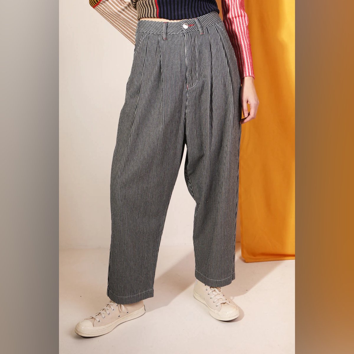値下げ】ボーイズマーケット Le meilleur ヒッコリーストライプ W31 商品一覧 :: Le meilleur Hickory Denim Stripe Painter Pants