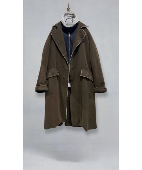 【残り僅か】Men's Hannoh wessel/ウール&カシミヤロングコート/Dark brown