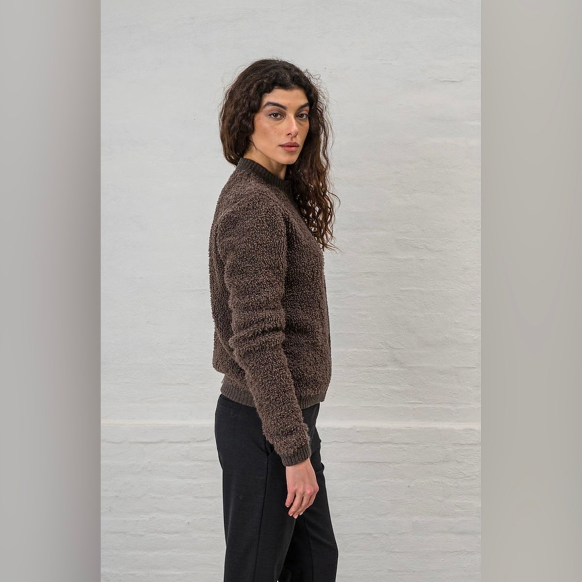 MJ.Watson/カシミヤ混テディニット・カーディガン/モカブラウン | ETTA