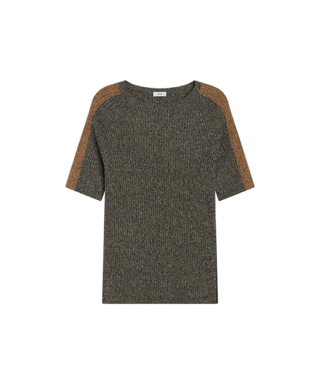 CLOSED/リネンニットTOPS/Black&Brown