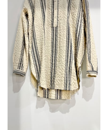 Men'sコットンストライプシャツ/HannohWessel/Beige
