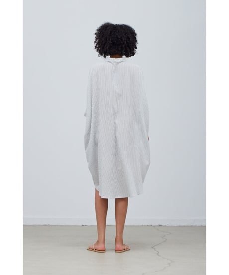 Boxy Stripe/Shirt Dress/Ocean