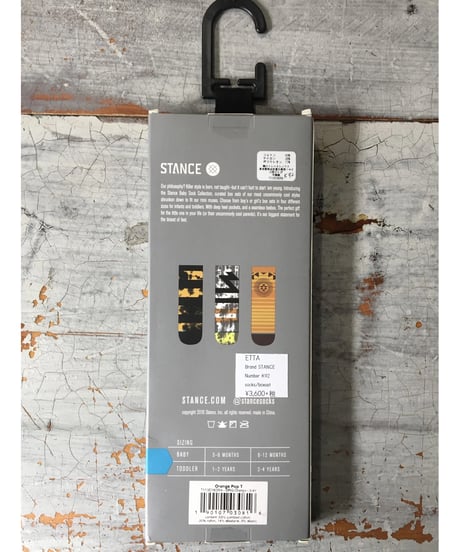 Stance キッズ男の子Socks / 2-4才用3足セット K92